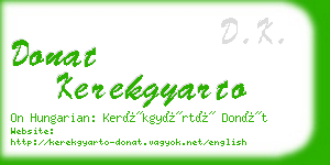 donat kerekgyarto business card